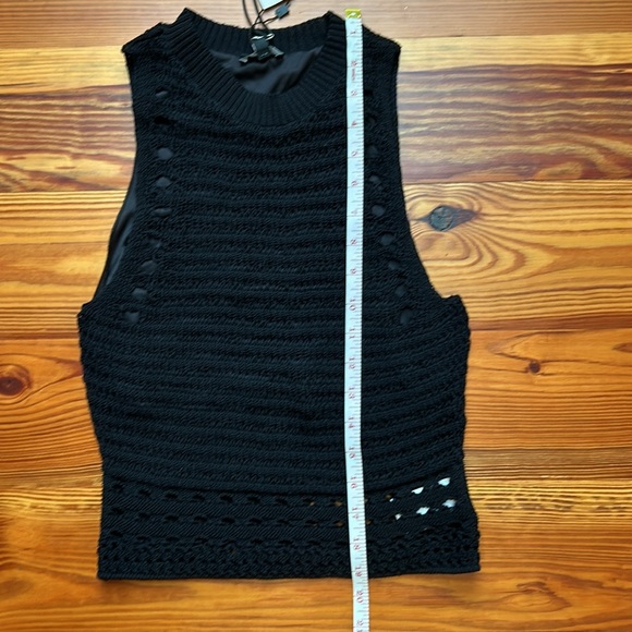 Express Black Crocheted Top, size small, NWT - Picture 3 of 5